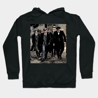 Thomas Shelby walking with the Peaky Blinders, well dressed  as abstract comic art (vers. 2) Hoodie